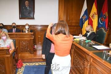 César Santana y Sergio Suárez reciben la medalla acreditativa de concejales de Telde/Francisco Javier Santana.